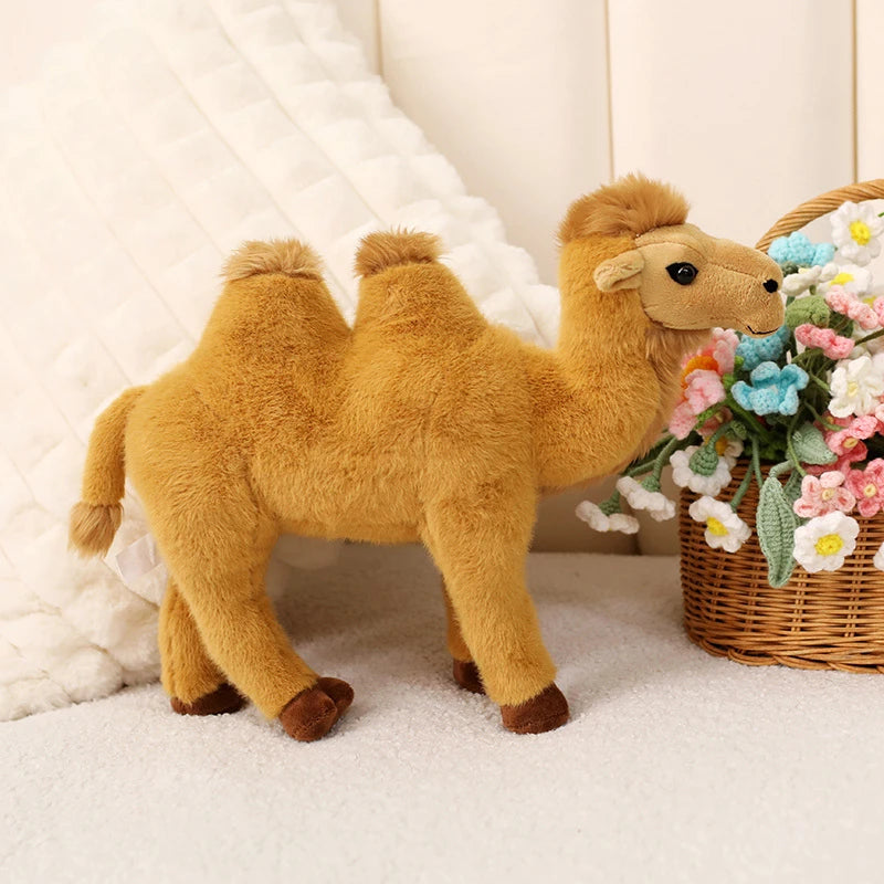 Simulation Standing Camel Plush Toys Soft Stuffed Steric Camel Toys For Children Creative Decor For Bookcase/Car Funny Gift