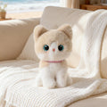 Nice Sitting Pose Kitten Plush Toys Soft Fluffy Cartoon Pet Cat Doll Lovely Office Desktop Decor Funny Gift To Family Accompany