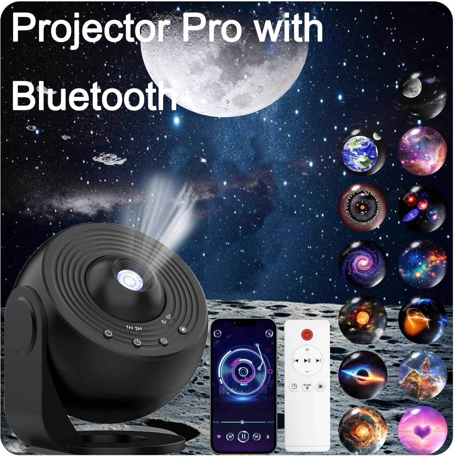 Night Light Galaxy Projector 360 Rotate Starry Sky Planetarium Lamp for Kids Bedroom Decor