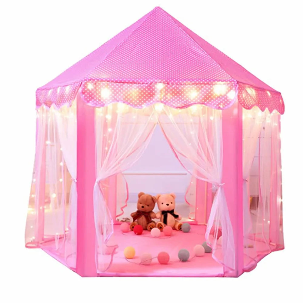 Large Kids Play Tent Princess Castle for Indoor and Outdoor Games Children Playhouse Ball Pit for Toddler
