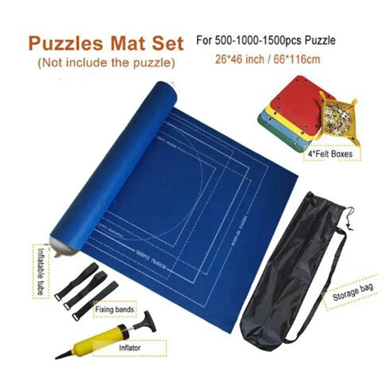 Professional Puzzle Roll Mat Blanket Felt Mat For Up To 1500 2000 3000 Piece Puzzles Portable Travel Storage Bag