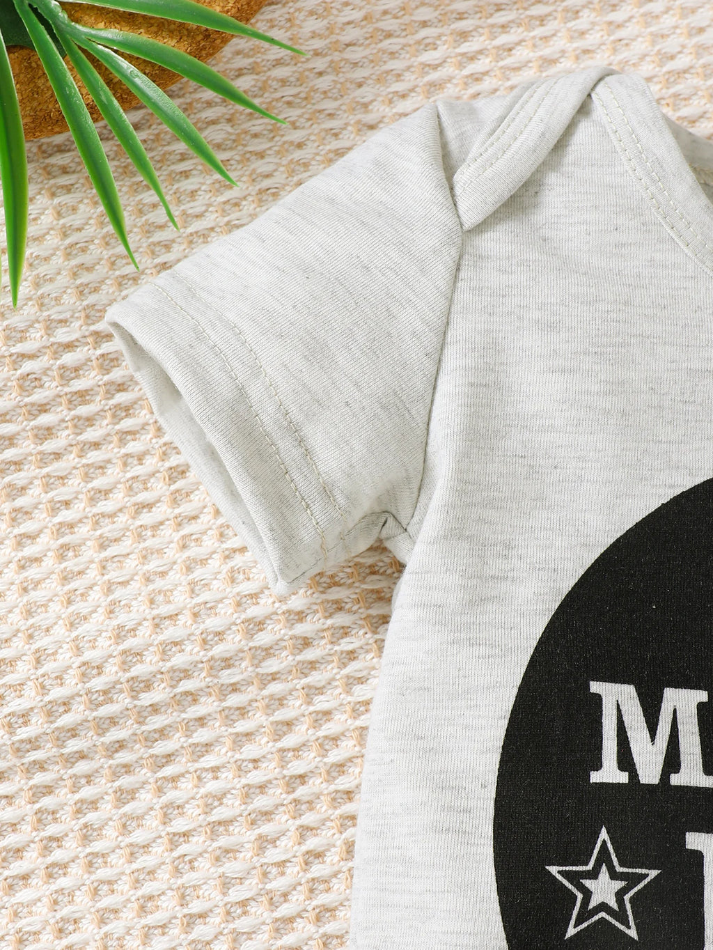 Newborn Baby Boy Set Letter Printed Short Sleeve Camouflage Printed Long Sleeve and Hat 3Pcs/Set for 0-18 Months Boys Summer Set