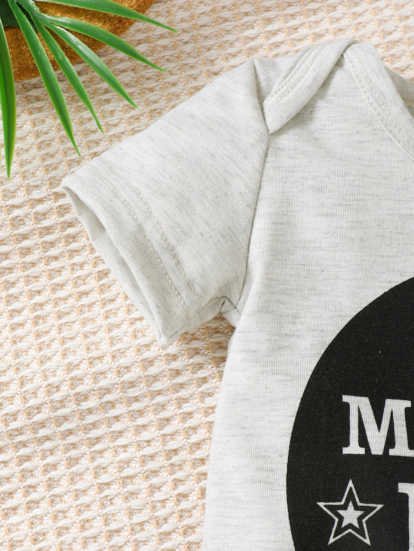 Newborn Baby Boy Set Letter Printed Short Sleeve Camouflage Printed Long Sleeve and Hat 3Pcs/Set for 0-18 Months Boys Summer Set