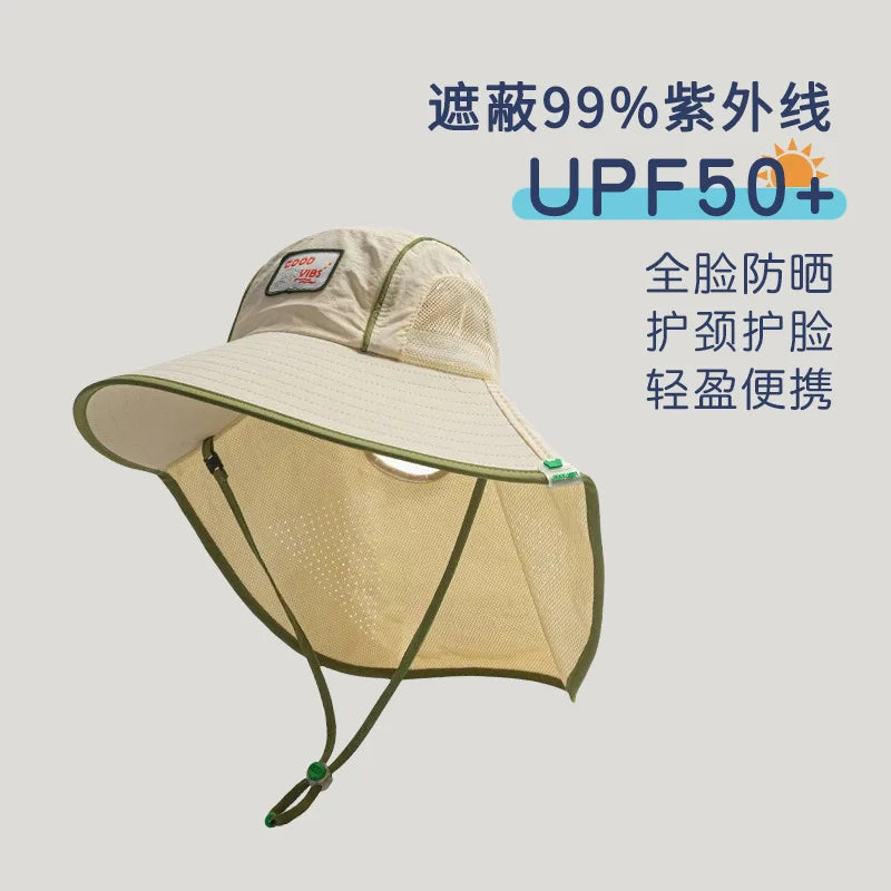 SunGuard Kids Quick Dry Sun Protection Hat Model SgHat01 For Summer Beach Boys And Girls