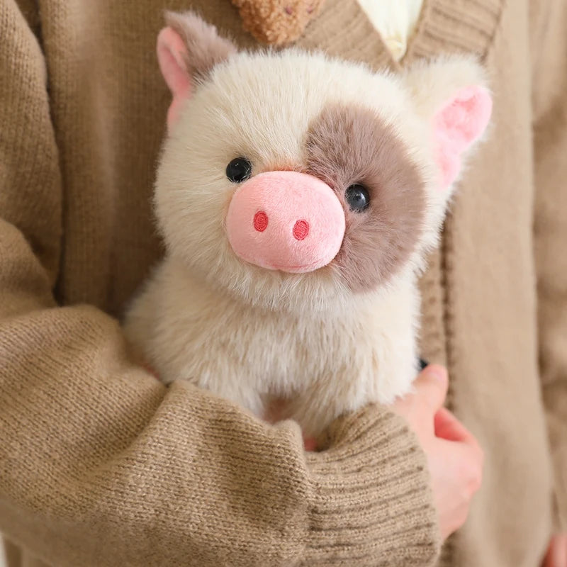 Cute Sitting Animals miniature fragrant pig Cat Soft Plush Dolls Stuffed Lifelike piglet Plushie Baby Toys Gifts For Children