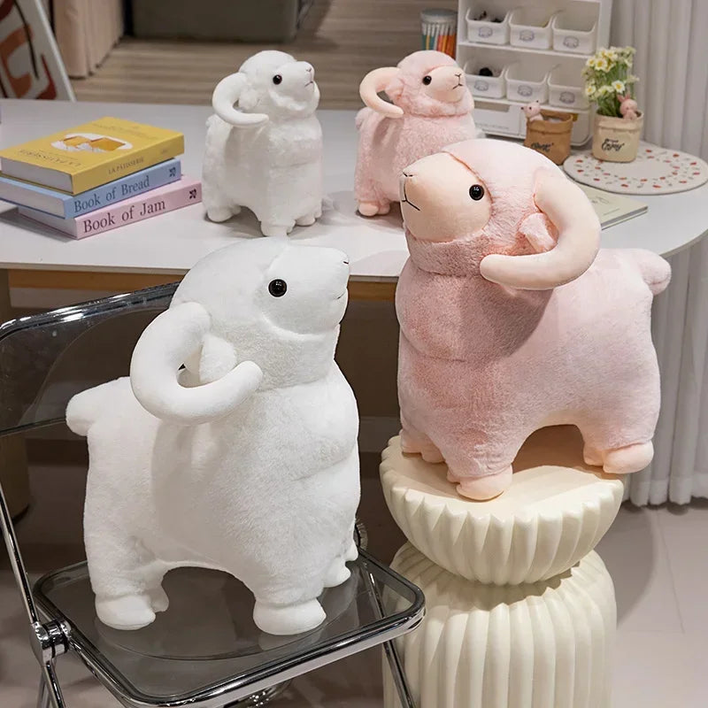 Hot 1pc 25/35/45CM Little Sheep Plush Toys Cute White Goat Stuffed Soft Doll Pillow For Birthday Christmas Gifts