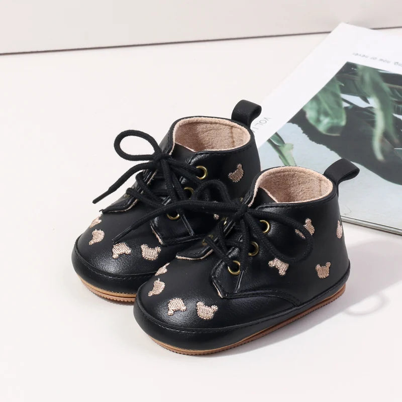 2025 Cartoon Embroidery Baby Girl Boy Fashion Non-slip Shoes Spring Autumn High Quality Newborn Infant Toddler Casual Shoes
