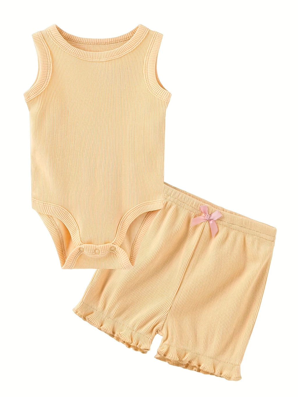 Kiddiezoom Summer Fashion Cartoon Sleeveless Baby Boy Girl Bodysuits+Pants Soft Baby Boy Girl Clothes