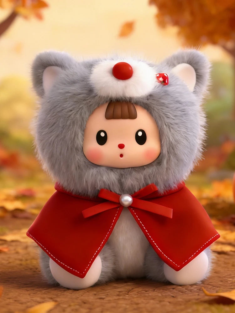 2026 New Little Red Riding Hood Big Gray Wolf Vinyl Plush Toys Cute Scholar Bear Scholar Rabbit Plush Doll Vinyl Table Companion