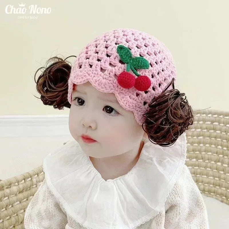 Solid Color Lace Turban Baby Hat Knitted Newborn Girls Hat Model Hn-001 Wholesale