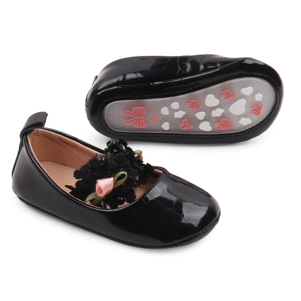 2025 Spring and Summer Baby Girl Shoes High Quality PU and TPR Anti-slip Sole Beautiful Flower Mary Jane Style Fashion Sandal