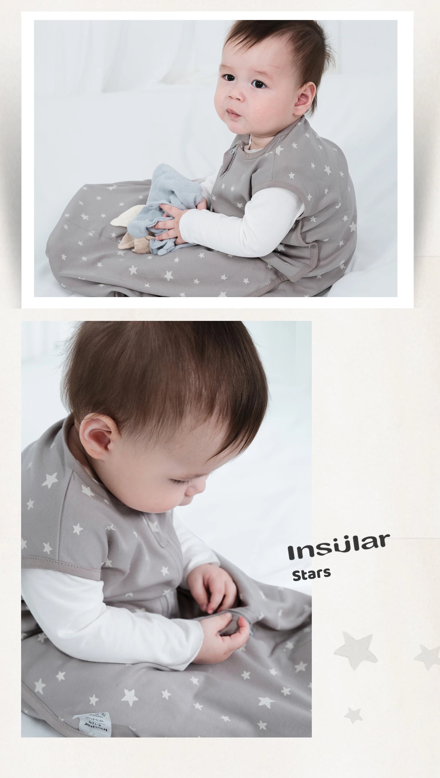 Insular Baby Sleep Sack Sleepping Bag Unisex Sleeveless 100% Cotton Wearable Bedding Blanket Suit Summer Soft For Baby Toddler