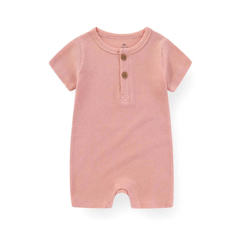 Kiddiezoom Unisex Short Sleeve Cotton Baby Romper Four Seasons One Piece Jumpsuit Newborn
