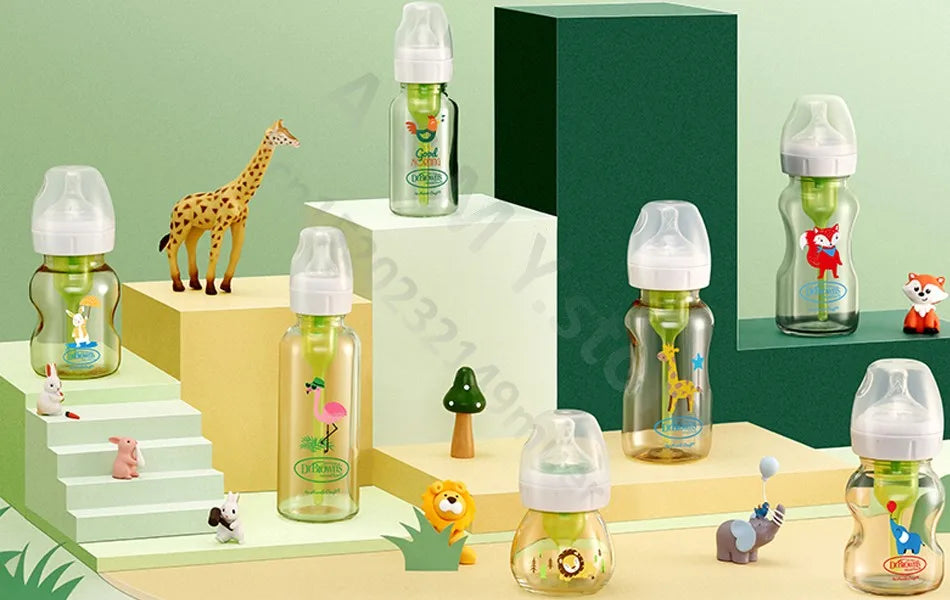 Dr. Brown's newborn Glass baby bottle/Anti-colic/baby glass bottle/standard caliber/120ML 250ML