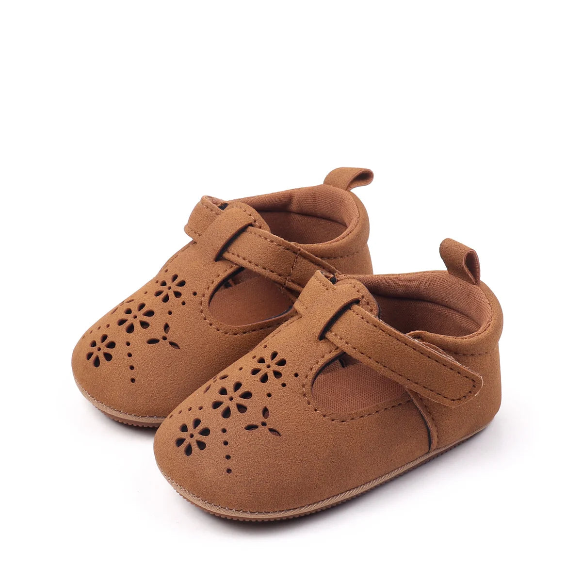 Baby Shoes For Boys And Girls, New Style, 0-1 Year Old, Hollow Out Rubber Sole, Anti-slip And Breathable Learning