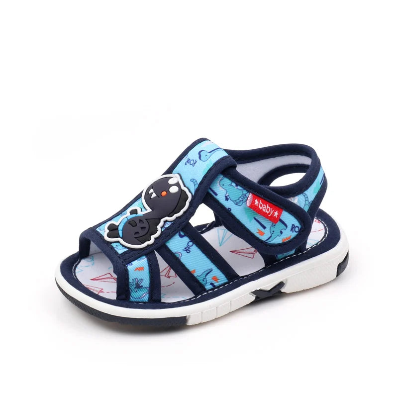 2025 Baby Sound Shoes Toddler Prewalking Summer Sandal High Quality Cute Animal for Boys and Girls Kid Squeaky Sneaker MY2402