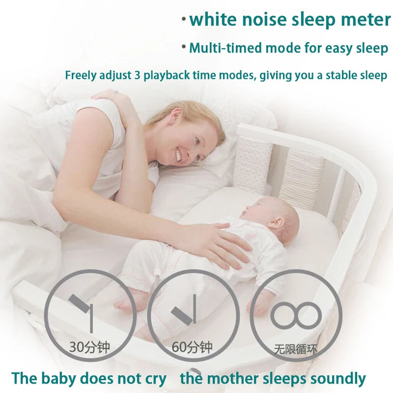 Household Portable Adult Baby Smart White Noise Sleep Machine with 30 Sounds and 36 Levels for Sleep Therapy