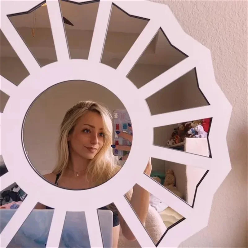 Divine Feminine 3D Mirror - Handmade Wood & Acrylic Wall Decor