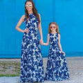 Summer Long Dress Robe Femme Casual Family Matching Outfits Boho Children's Clothing Beach Mother Daughter Dress Vestidos