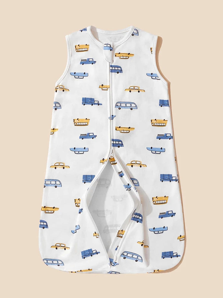 100% Cotton Baby Sleep Sack Sleepping Bag Sleeveless  Wearable Bedding Blanket Suit Summer Soft For Baby Toddler