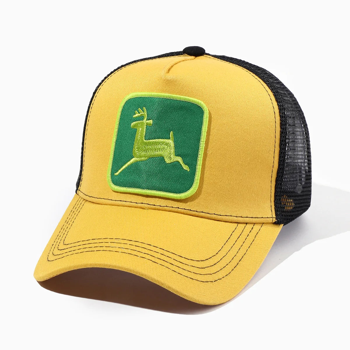 Elk Embroidery Duckbill Cap For Women Sun Protection Wide Brim Adjustable Mesh Cap Ekdb