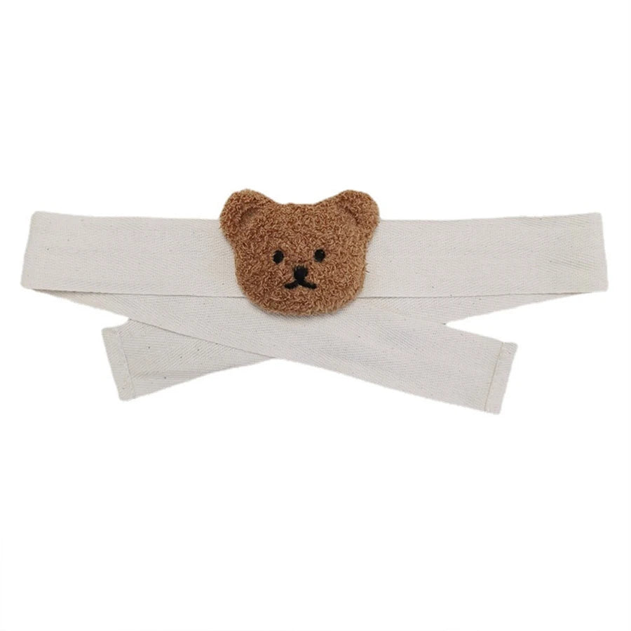2Pc Ins Korean Style Embroidered Bear Head Baby Nursery Decoration Curtain Tieback Mosquito Net Tie Rope