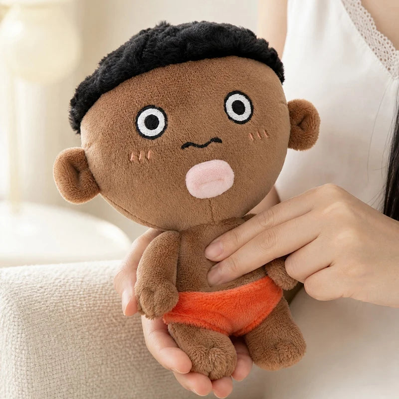 Net Red Black Pendant Keychain 15cm Natasha Black Plush Doll Black Man Decompression Squeeze Ball Plush Doll Boy Girl Gift