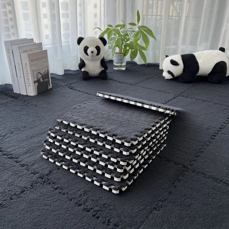 BrandName Baby Plush Activity Play Mat EVA Foam Non Slip Waterproof Puzzle Stitching Mat 30x30cm Model PT301