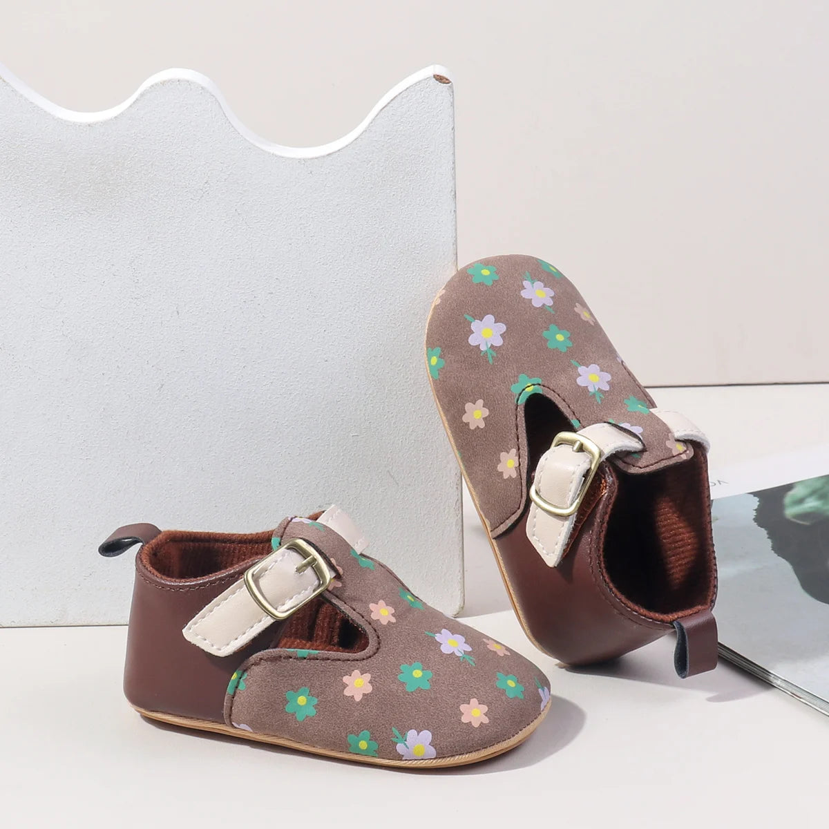 2025 Hot Selling Sping And Autumn Baby Girl's Pre-walking Casual Beautiful Toddler Shoes For 0-18M With Flower And TPR Sole