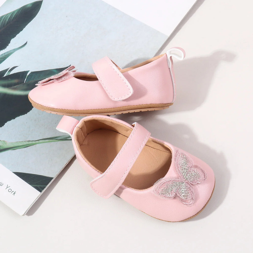 2025 Spring Autum Baby Girl Shoes Cute Bowknot High Quality PU and TPR Sole Anti-slip Toddler For 0-18M Prewalking Baby Shoes