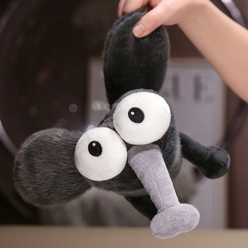 Summer Mosquito Plush Toys 13/20/30cm Cute Stuffed Bugs with Angry Face Fluffy Dolls for Room Decor Children's Birthday Gifts
