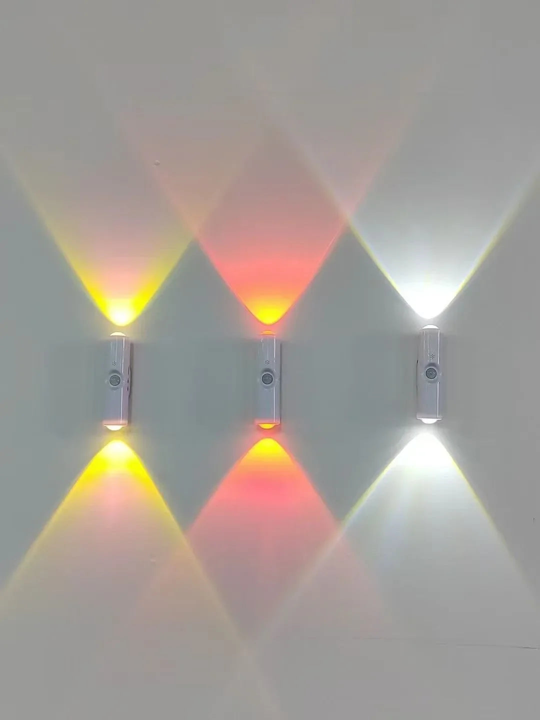 LED Night Lights Double-head Sunset Wall Lamp Motion Sensor RGB Ambient Light Magnetic USB Rechargeable Party Corridor Closets
