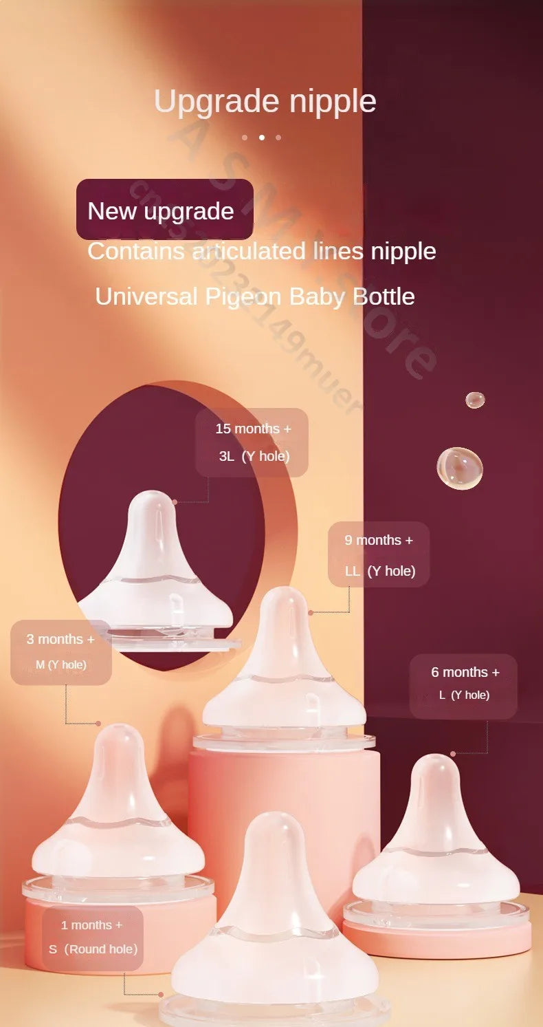 ANPEI for Pigeon 3 Wide Bottle Accessories/Nipple/Handle/Gravity Ball Straw Set