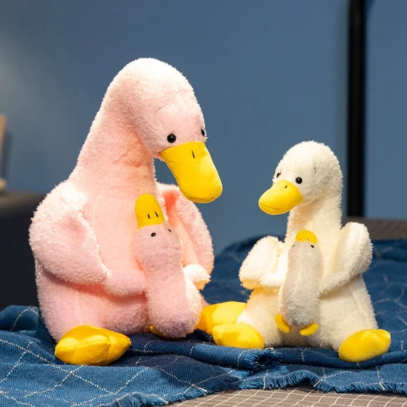 Stuffed Animals Mother and Son Duck Plush Toys Sleeping Lifelike Goose Simulation Duck Plush Doll Kawaii Cartoon