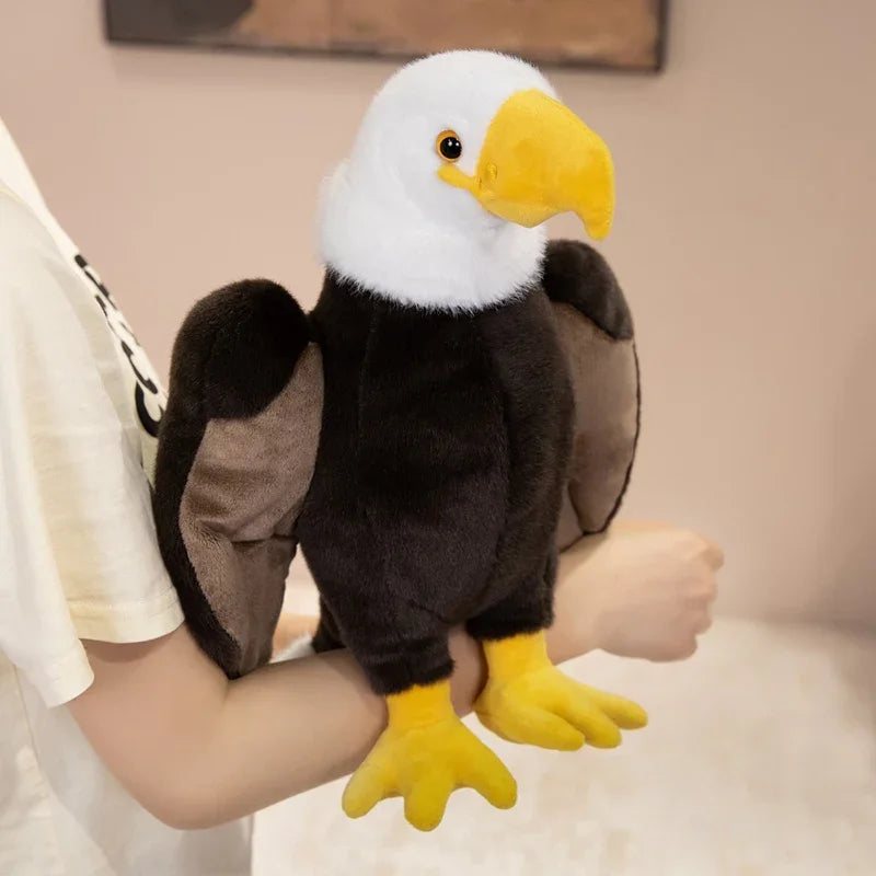 Lifelike American Eagle Owl Plush Toys Soft Stuffed Animals RealLife Bird Dolls Home Decor for Kids Children Boys Birthday Gifts
