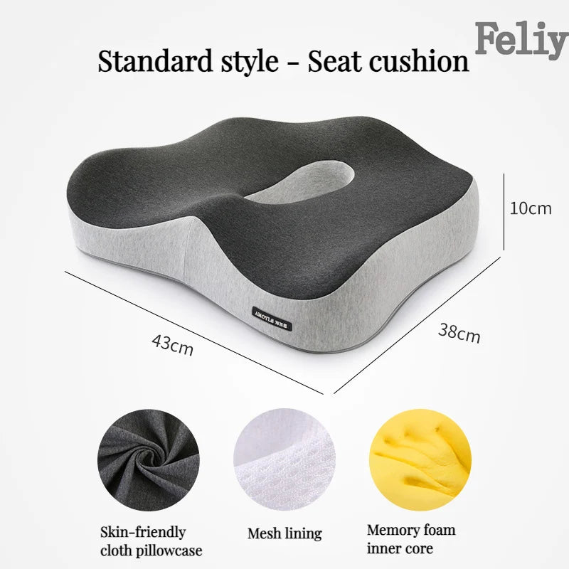 ComfiLife Memory Foam Office Chair Cushion Back Support Lumbar Pillow Model CSM01