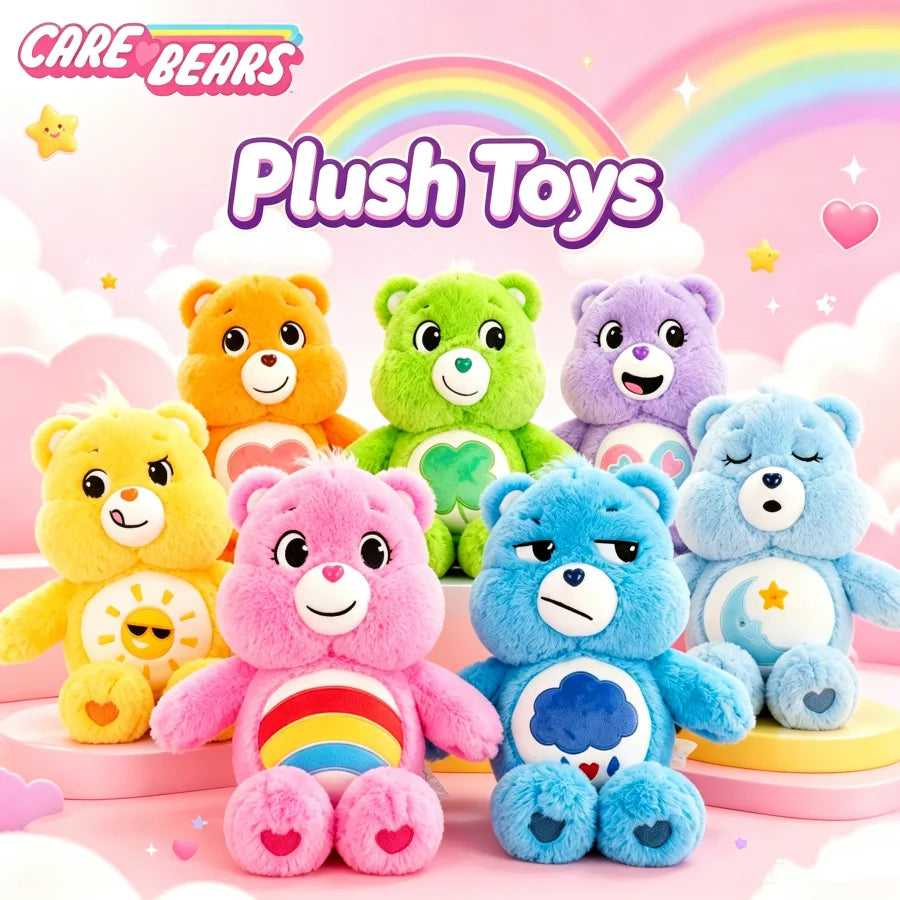 Care Bears Plush Toy 33cm Fluffy Soft Stuffed Bear Cartoon Character Plush Doll Kids Birthday Gift Home Decor Collection For Fan