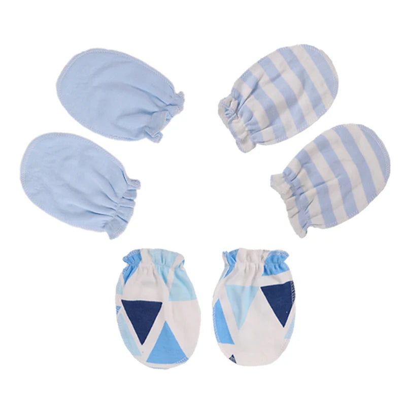 4-Pair Baby Boys Girls Gloves 100%Cotton Cute Breathable Mittens Newborn Unisex Accessories 0-6 Months