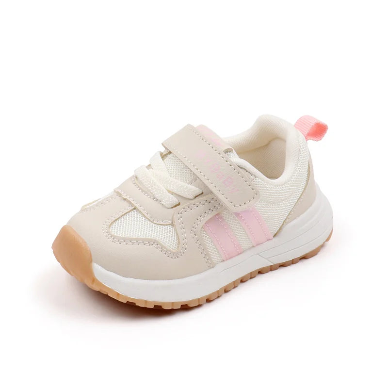 Spring and Autumn Children Sneakers Three Colors Rubber Soled Non-slip Fashion Design Baby Girls and Boys Prewalker Shoes BM07