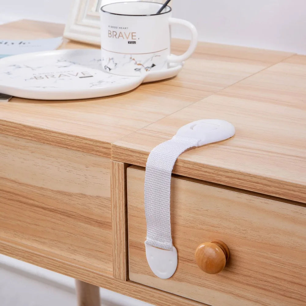 1-100Pcs Lot for Baby Furniture Door Drawer Lock Cabinet Door Multi-Functional Ribbon Lock Buckle Baby Proof Security Protector