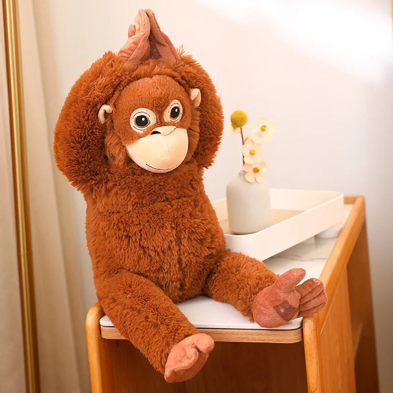 Hot 60cm Cartoon Gorilla Plush Toy Chimpanzees Monkey Soft Stuffed Doll Backpack Car Bag Room Decor Children Toy Christmas Gift