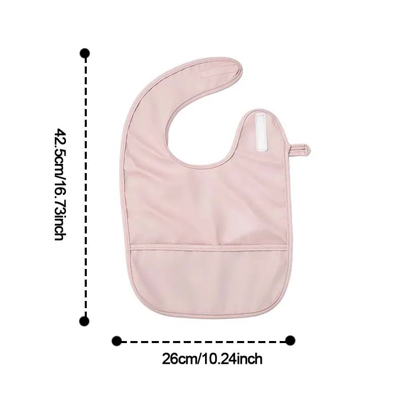 Sleeveless Baby Feeding Bibs Soft Waterproof Toddler Kids Anti-dirty Apron Solid Color Infant Saliva Bib with Pocket Baby Stuff