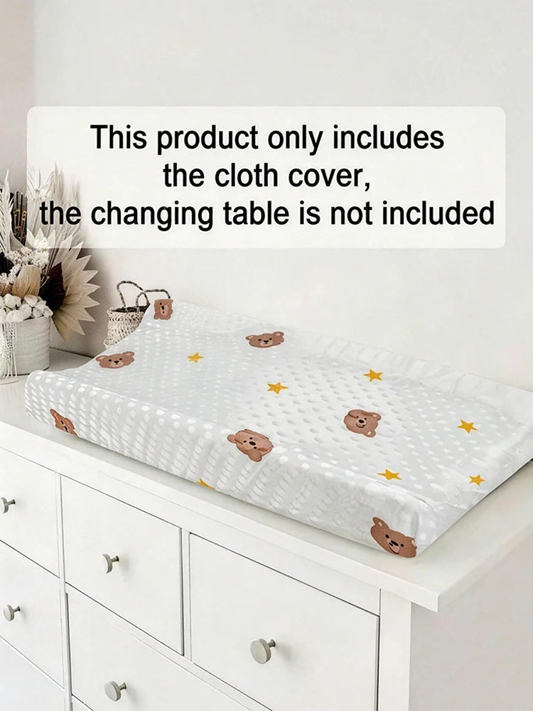 1Pc Baby Diaper Changing Pad, Ultra-Soft 3D Bean Material, Cute Animal Print, Washable and Durable, Suitable for Newborns, Cribs, Strollers, and Travel Use