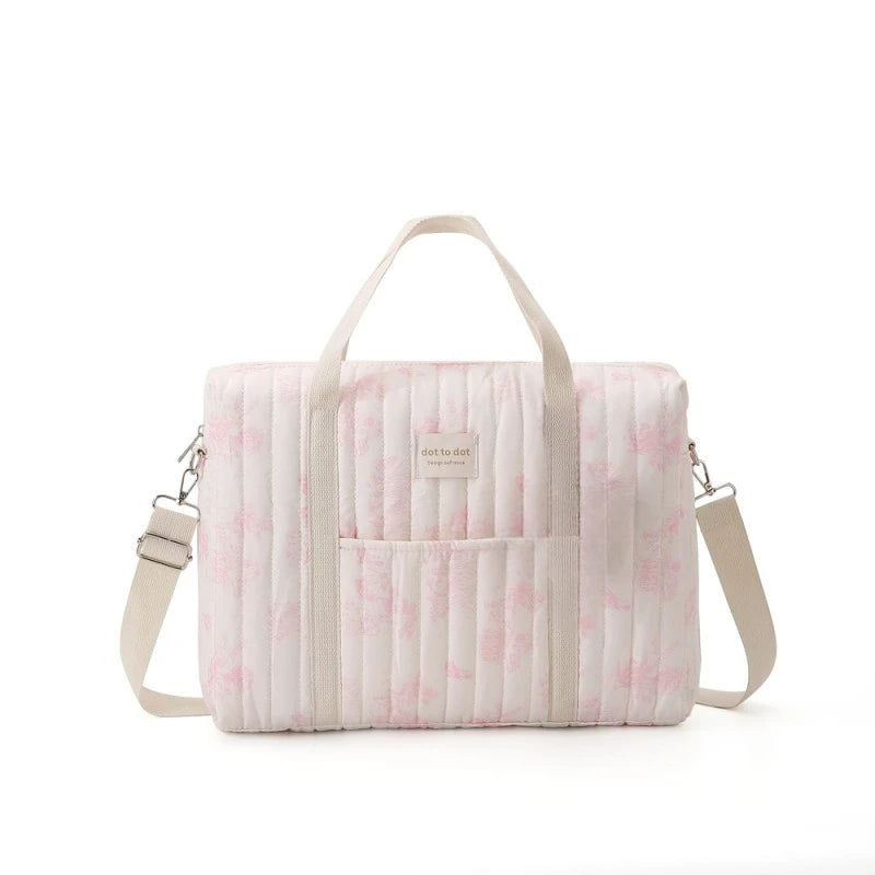 Diaper Bag Tote for Moms Floral Print Large Capacity Baby Organizer Travel Shoulder Crossbody