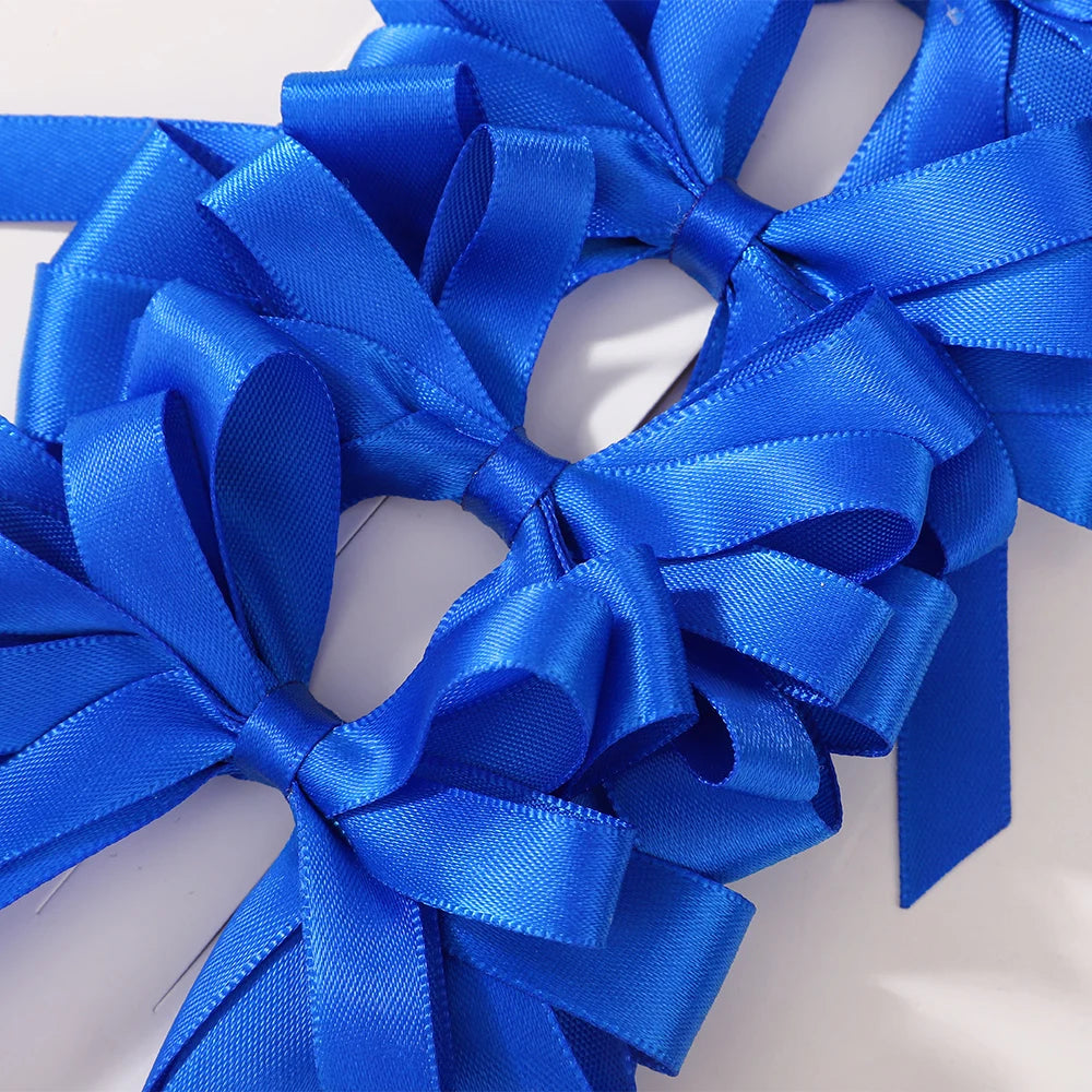 2Pcs Gorgeous Flower Bows Hair Clips Exquisite Tassel Ribbon Hairgripes Girls Party Decoration Hair Accessories