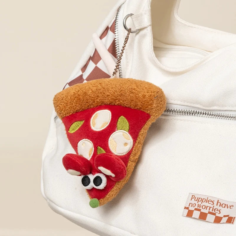Pizza Mouse Plush Toys Hanging Pendants Creative Pizza Multiple Flavors Adorable Mouse Dolls Gifts For Birthday 14cm Decoration