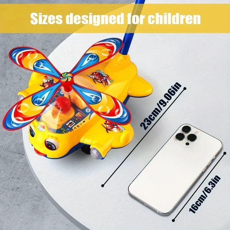 Interactive Baby Walker Toy With Push Handle For Kids Boys And Girls Toddlers, Detachable Plane Toy Car Design With Wheel