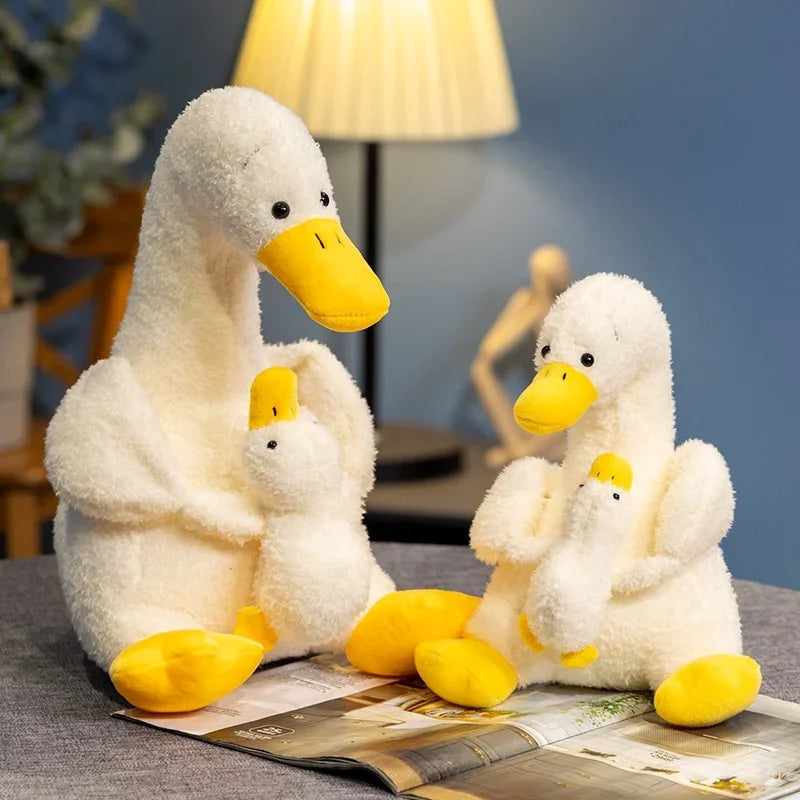 Stuffed Animals Mother and Son Duck Plush Toys Sleeping Lifelike Goose Simulation Duck Plush Doll Kawaii Cartoon
