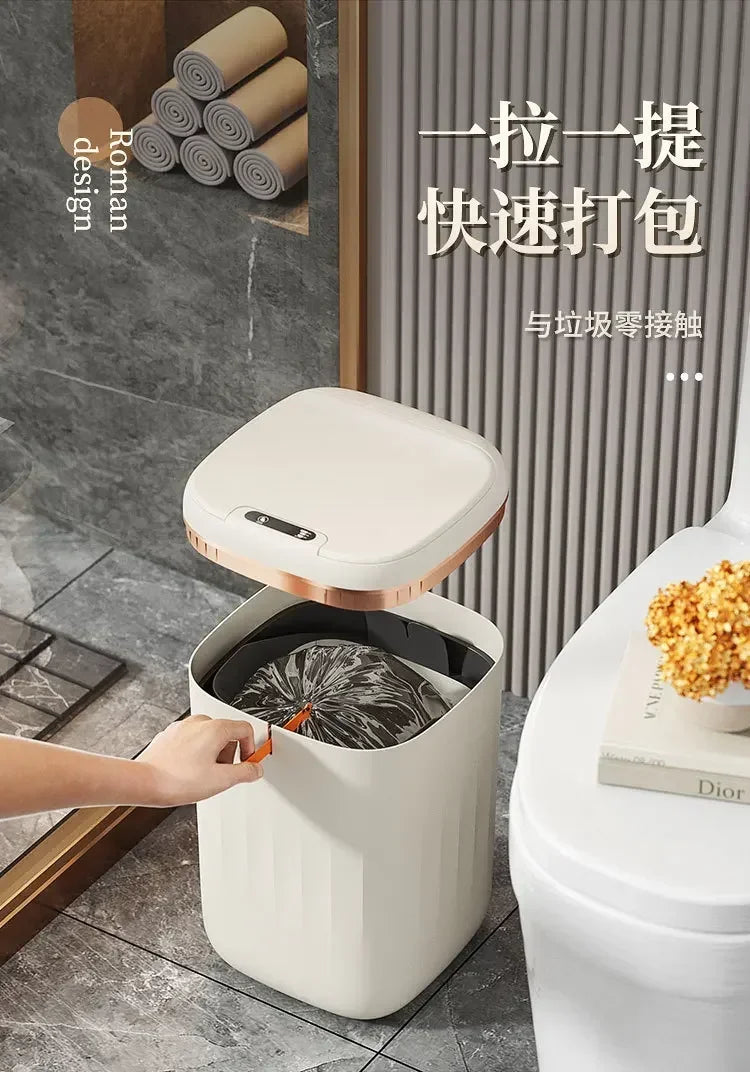 20L Smart Trash Can with Lid Waterproof Large-capacity Trash Bin Rechargable Automatic Garbage Can Fo Kitchen Bedroo Wastebasket