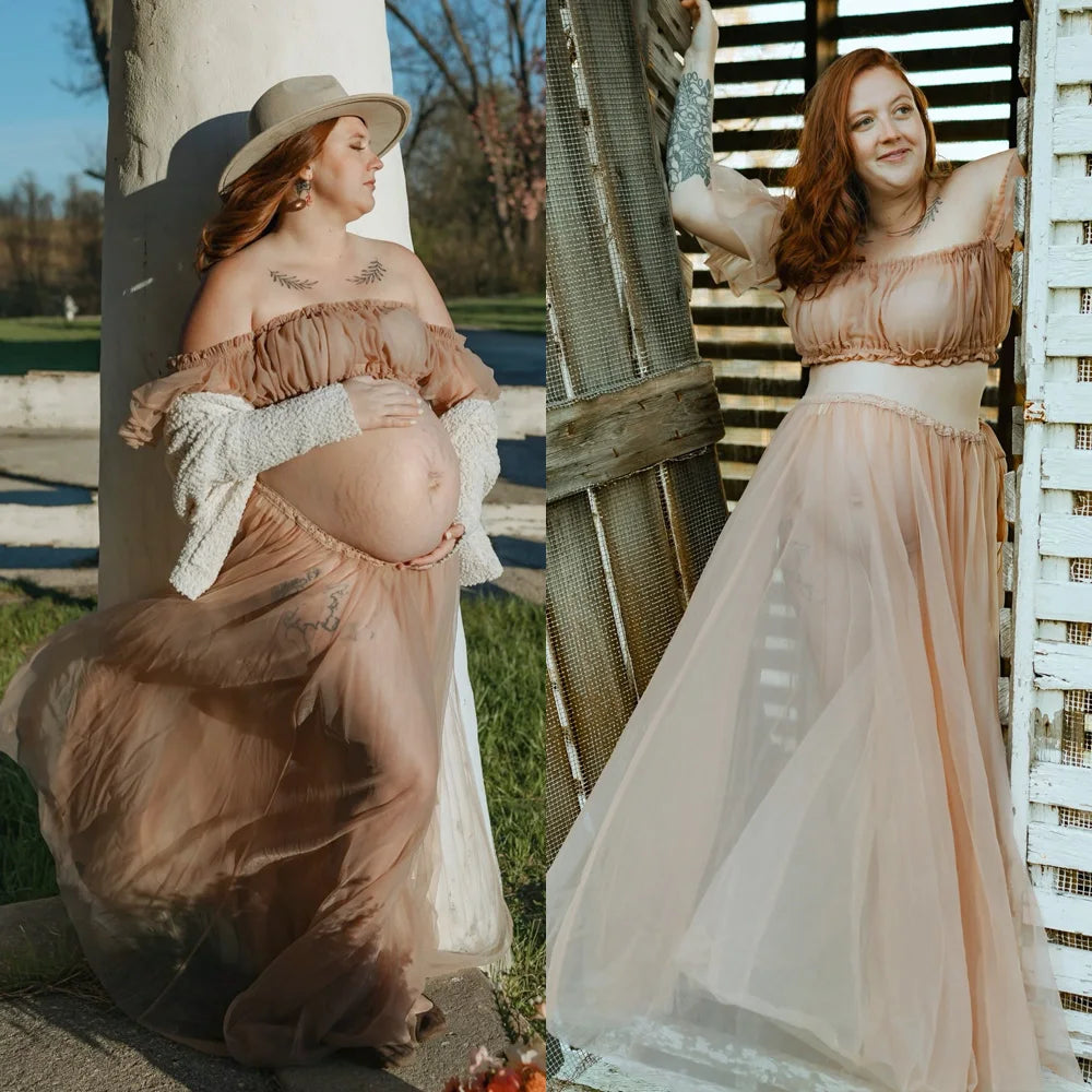 Maternity Gown Two Piece